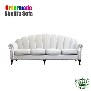 輸入家具 四人掛け ソファ かわいい ソファ 4人掛け 四人用 カワイイ ソファー おしゃれ 貝殻 プリンセス ソファ 姫系 家具 北欧 レトロ デザイナーズ 3人掛け ソファ 三人掛け 什器 美容室 エ