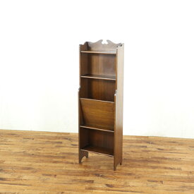 中段はラック状のデザイン ブックシェルフ 本棚 ディスプレイ兼収納 おしゃれインテリア イギリス アンティークフレックス 59433