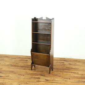 アンティーク ブックシェルフ 薄型タイプ 横幅45.5cm 飾り棚 ディスプレイ棚 本棚 英国アンティーク家具 アンティークフレックス 80195