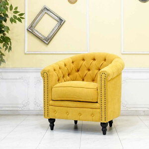 シングルソファ ヴィンセント イエロー vl1f261k 輸入家具 コンパクト ソファ 1人掛け ソファー アンティーク そふぁ 一人用 デザイナーズ スリム ヴィンテージ レトロ 店舗什器 新生活 マンシ