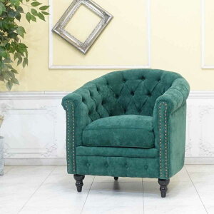 シングルソファ ヴィンセント グリーン vl1f274k 輸入家具 コンパクト ソファ 1人掛け ソファー アンティーク そふぁ 一人用 デザイナーズ スリム ヴィンテージ レトロ 店舗什器 新生活 マンシ