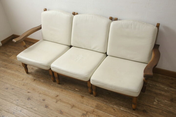 楽天市場】【中古】3人掛けソファ KOSUGA コスガ セパレート式 本革 