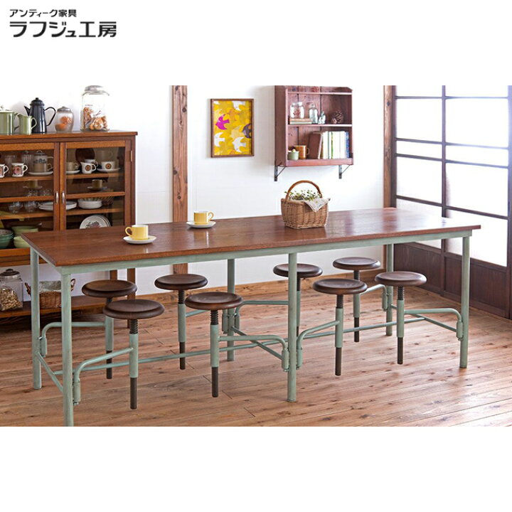 楽天市場】【オーダー注文・受注生産商品】 テーブル 格納スツール8脚 