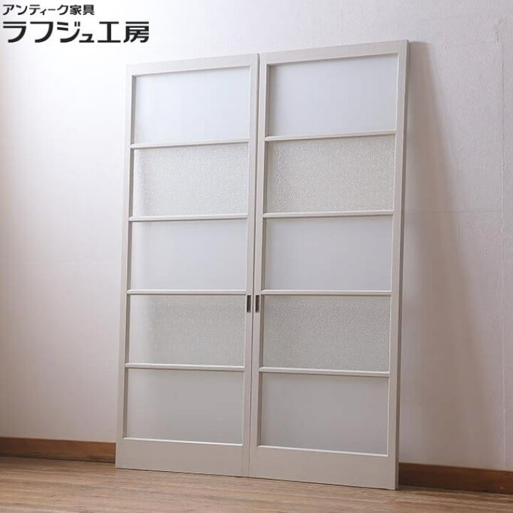 楽天市場】ビンテージ建具 レトロ建具 ガラス戸 2枚セット ダイヤ 
