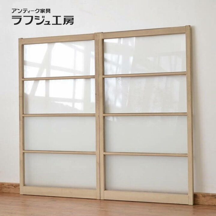 楽天市場】【中古】 昭和レトロ ペイントガラス引き戸 2枚セット 