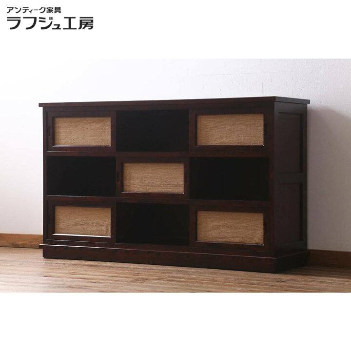 楽天市場】【中古】 サイドボード 国産 クズ布張り 収納棚 