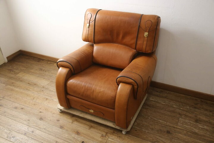 楽天市場】【中古】 美品 ☆事前問合せ必須☆ 1人掛けレザーソファ 