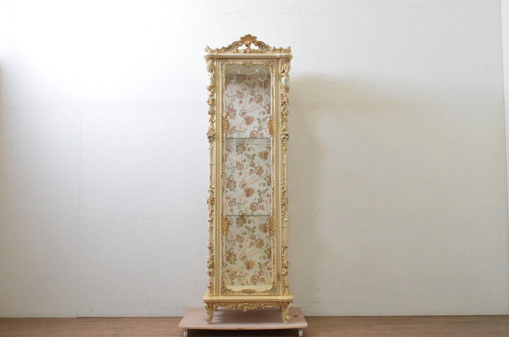 楽天市場】【中古】☆事前問合せ必須☆ 縦型ガラスキャビネット ロココ 