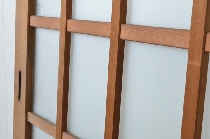 楽天市場】▽現状販売▽ アンティーク建具 ガラス戸 2枚セット 格子戸 