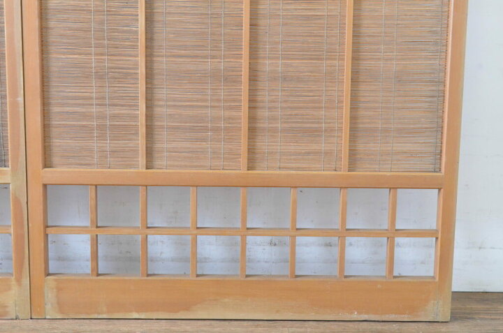 楽天市場】▽現状販売▽ レトロ建具 夏戸 2枚セット 簾戸 御簾戸 簀戸 