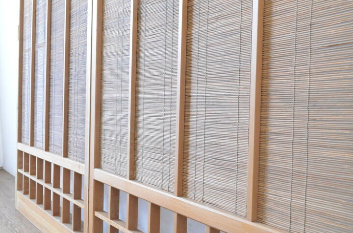 楽天市場】▽現状販売▽ レトロ建具 夏戸 2枚セット 簾戸 御簾戸 簀戸 