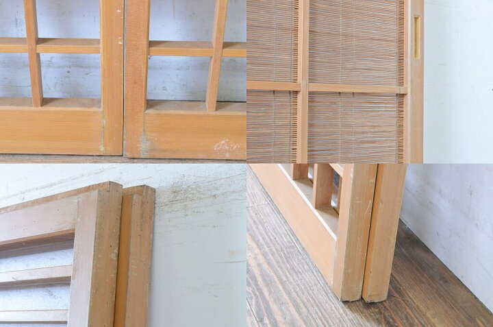 楽天市場】▽現状販売▽ レトロ建具 夏戸 2枚セット 簾戸 御簾戸 簀戸 