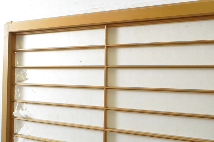 楽天市場】【中古】 ▽現状販売▽ 猫間障子戸 2枚セット 上手物 雪見 