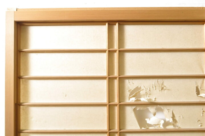楽天市場】【中古】 ▽現状販売▽ 幅狭猫間障子戸 4枚セット 上手物 
