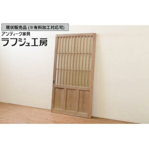 ▼現状販売▼ アンティーク建具 ガラス玄関戸1枚 昭和中期 引き戸 r-071895
