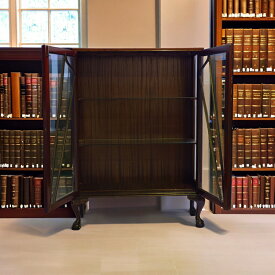 1930年代　ディスプレイキャビネット ヴィンテージ キャビネット ディスプレイラック 棚 収納 コレクションボード 飾り棚 収納ケース 収納家具 ラック ガラス 木製 ヴィンテージ風 アンティーク おしゃれ 猫脚 ロココ調 ガラス棚