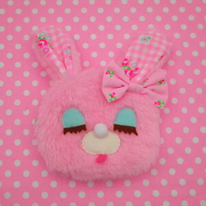 Dreamy Bunny Pouch �h���[�~�[�o�j�[�|�[�`�i�s���N�j�~�j�`���A ������ �ʂ������ �`���[�� �������� �h�[�� �J���t�� ���킢�� ��| ���g�� ���� �n���h���C�h �^�� ���{�� �R�b�g�� ���n 