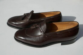 STEFANO BERMER【ステファノベーメル】MODEL C1327 C/COL EBANO伊/INCAS社ダークブラウンLAMA(加工もみ革レザータッセルローファー（専用シューツリー付き）