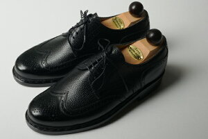 VASS【ヴァーシュ】 MODEL BUDAPEST/COL BLACK黒 /無き独 J.Rendenbach社ソール仕様CALF×SCOTCHGRAINレザースコンビBLACKウイングチップ(ノルヴィージャン・ハンドソーンウェルテッド)シューツリー付き