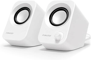 FUNLOGY Speaker(�X�s�[�J�[/PC�X�s�[�J�[)VGP2024��ܑ���14W / �X�e���I�X�s�[�J�[/�p�\�R��/USB���d/�d�ቹ/AUX / 3.5mm�s�����͓��{�u�����h (�z���C�g) �z���C�g USB-A