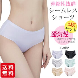 【ポイント10倍】【プレゼント特典実施中】シームレスショーツ 3枚セット パンツ 速乾 セクシー デイリー 下着 インナー 女性 パンツ 新作 春夏 秋 送料無料