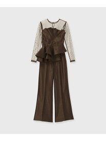【occasion】フォールドビスチェセットアップ anuans アニュアンス ワンピース・ドレス ドレス ブラウン ネイビー【先行予約】*【送料無料】[Rakuten Fashion]