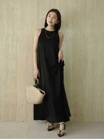 【SALE／30%OFF】ヴィンテージサテンアメスリワンピース anuans アニュアンス ワンピース・ドレス ワンピース カーキグリーン ベージュ ブラック【RBA_E】【送料無料】[Rakuten Fashion]