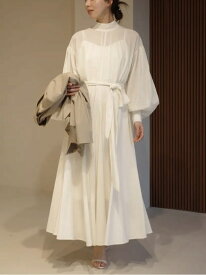 【SALE／50%OFF】キュプラコットンワンピース anuans アニュアンス ワンピース・ドレス ワンピース ホワイト ブラウン【RBA_E】【送料無料】[Rakuten Fashion]