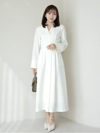 【SALE／50%OFF】ダブルサテングレースワンピース anuans アニュアンス ワンピース・ドレス ワンピース ネイビー【RBA_E】【送料無料】[Rakuten Fashion]
