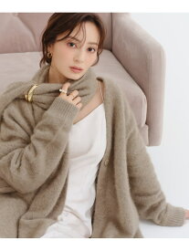 ラクーンフォックスカーディガンコート anuans アニュアンス ジャケット・アウター その他のジャケット・アウター ブラウン ベージュ【先行予約】*【送料無料】[Rakuten Fashion]