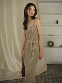 【SALE／40%OFF】レリーフメッシュニットワンピース anuans アニュアンス ワンピース・ドレス ワンピース ブラック ベージュ【RBA_E】【送料無料】[Rakuten Fashion]