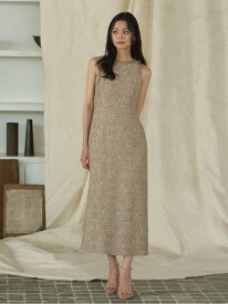 【SALE／40%OFF】パイピングジャガードワンピース anuans アニュアンス ワンピース・ドレス ワンピース ベージュ ブラック【RBA_E】【送料無料】[Rakuten Fashion]