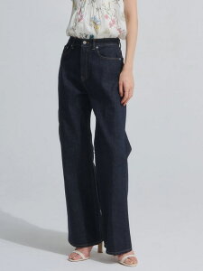 �y0�T�C�Y����zWide leg denim anuans �A�j���A���X �p���c �W�[���Y�E�f�j���p���c �x�[�W�� �l�C�r�[�y��s�\��z*�y���������z[Rakuten Fashion]