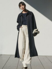 【SALE／30%OFF】ウールステンカラーロングコート anuans アニュアンス ジャケット・アウター ステンカラーコート ネイビー ピンク【RBA_E】【送料無料】[Rakuten Fashion]