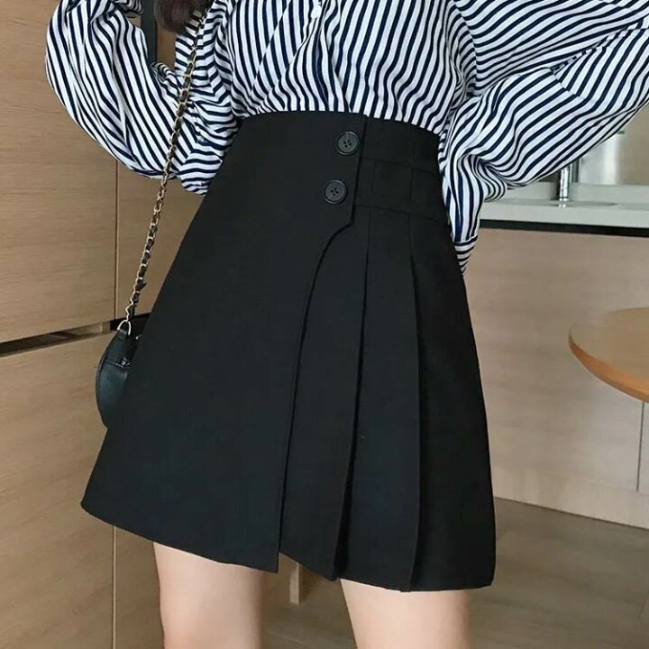 楽天市場】ラップ風 レディース 【送料無料】プリーツスカート ミニ 黒  