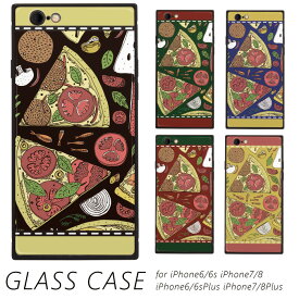 iPhone SE3 ガラスカバー ピザ pizza アメリカン ジャンク ジャンクフード iPhone対応 ガラスケース スマホケース TPU iPhone Xperia