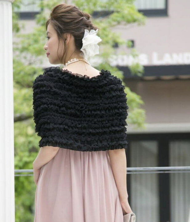 楽天市場】ボレロ 結婚式 『上品なフリル』ショール ストール セミ 