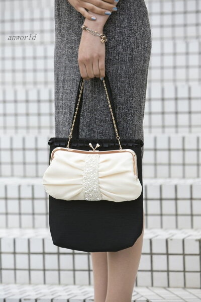 楽天市場 フォーマルバッグ パーティーバッグ 大きめ 結婚式 バッグ サブバッグ レディース ママ 母 弔事 フォーマル ブラックフォーマル 通勤 トート サテン 黒 レース ベージュ パーティー コサージュ付き 二次会 母の日 プレゼント お呼ばれ ギフト 春 冬 夏 春夏