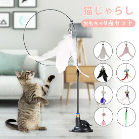 猫おもちゃ 猫じゃらし 羽棒 鈴付き ペットおもちゃ 猫遊び 羽根 吸盤付き ひとり遊び 可愛い 面白い 猫用玩具 猫の羽のおもちゃ ストレス解消 本能刺激 運動不足解消 羽 猫用じゃらし お留守番 ペット用品 ペットグッズ 9点セット