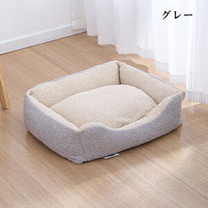 ペットベッド スクエア 冬 背もたれ あごのせ 犬 猫 冬 ペットハウス 枕付き 洗える 猫ベッド ふわふわ もこもこ ペットハウス クッション ペットソファ 小/中型犬 クッション 猫 形崩れにく