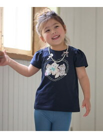 【SALE／50%OFF】ネックレス付き ネコTシャツ ANY KIDS エニィ トップス カットソー・Tシャツ ピンク ネイビー ベージュ【RBA_E】[Rakuten Fashion]