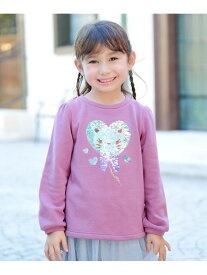 【SALE／50%OFF】裏シャギーミラクルスパンコールトレーナー ANY KIDS エニィ トップス スウェット・トレーナー ベージュ ピンク グリーン【RBA_E】[Rakuten Fashion]