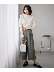【SALE／30%OFF】【ウエストゴム】ライトツイードワイドパンツ ANY エニィ パンツ その他のパンツ グレー ブラウン【RBA_E】【送料無料】[Rakuten Fashion]