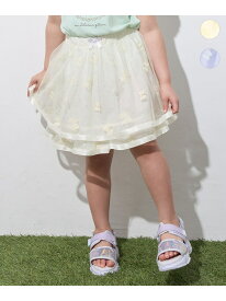 【SALE／50%OFF】リボン チュールスカート ANY KIDS エニィ スカート ロング・マキシスカート ブルー ベージュ【RBA_E】[Rakuten Fashion]