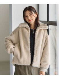 ファーブルゾン ANY L エニィ ジャケット・アウター ブルゾン・ジャンパー ベージュ【送料無料】[Rakuten Fashion]