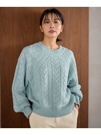 【SALE／50%OFF】ソフトタッチケーブル2WAYニット ANY エニィ トップス ニット レッド ホワイト ピンク グリーン【RBA_E】[Rakuten Fashion]
