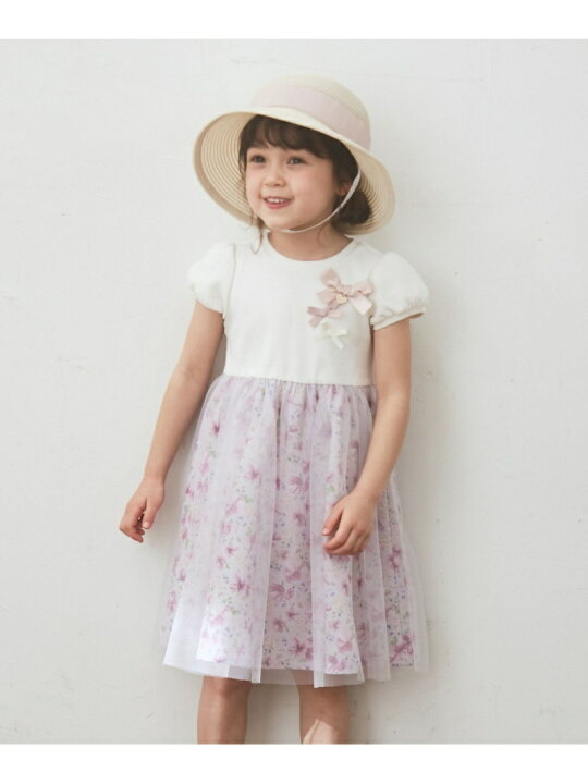 楽天市場 Sale 30 Off 花柄チュールドッキング ワンピース Any Fam Kids エニィファム ワンピース シャツワンピース ピンク ネイビー Rba E Rakuten Fashion Any Fam