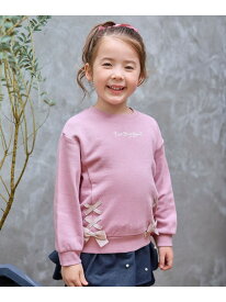 【SALE／30%OFF】裾レースアップトレーナー ANY KIDS エニィ トップス スウェット・トレーナー ネイビー ピンク ベージュ【RBA_E】[Rakuten Fashion]