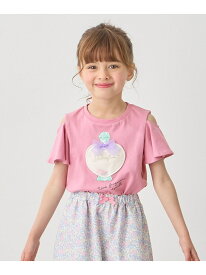 【SALE／50%OFF】接触冷感 しろくま オフショルダー Tシャツ ANY KIDS エニィ トップス カットソー・Tシャツ ピンク ホワイト【RBA_E】[Rakuten Fashion]