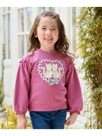 【SALE／30%OFF】ネコシルエット裏毛トレーナー ANY KIDS エニィ トップス スウェット・トレーナー ブラック パープル レッド【RBA_E】[Rakuten Fashion]